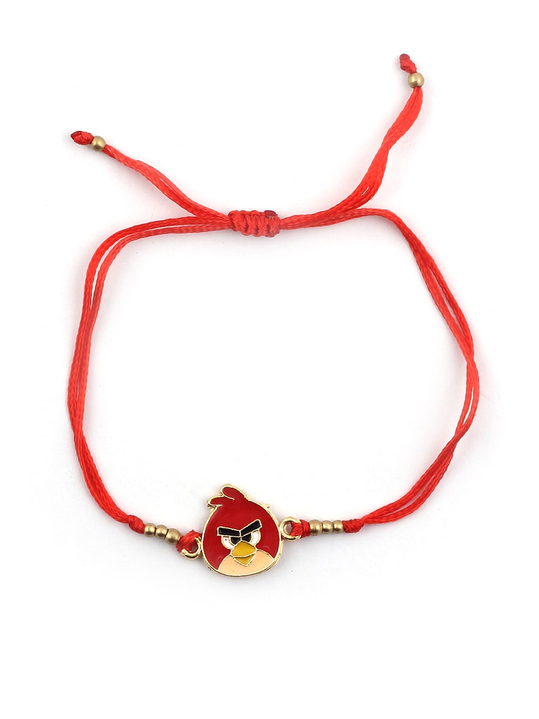 Buy Angry Birds Black on Red Rubber Bracelet at Ubuy India